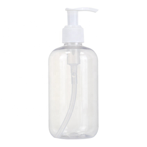 ПЭТ круглый пустой прозрачный упаковочный лосьон для тела перерабатываемый сжатый уход за волосами шампунь бутылки