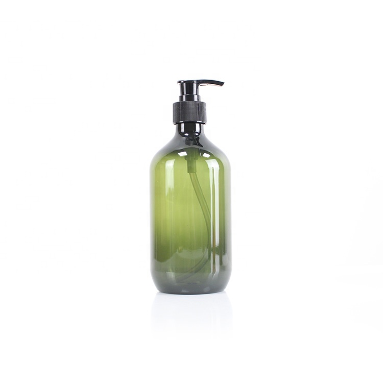 Пользовательские зеленый коричневый 500мл насос шампунь Косметическая упаковка бутылок